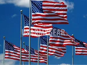 NEU Bestickter Stern American US USA USA Vereinigte Staaten Nylon Flagge 3' x 5' - Bild 1 von 10