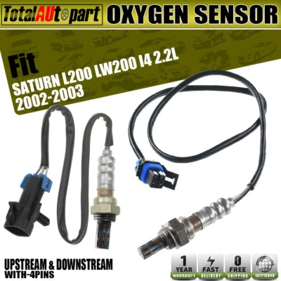 2x Sensor de oxígeno O2 para Saturn L200 LW200 2002-2003 2,2 L aguas arriba y aguas abajo Foto 1 de 4