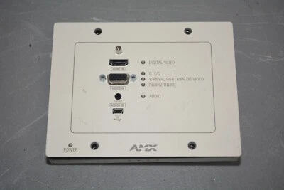 ^ AMX FG1010-320-WH / AVB-TX-WP DXLink Multi-Format White Wallplate Transmitter - Image 1 of 4