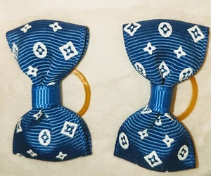 Pair of Pet Dog designer clip bows sold in pairs various colors you choose - Picture 1 of 15