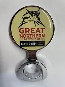Great Northern Super Crisp Beer Font 82mm Decal Keg Kegerator Beer Tap Badge - Picture 1 of 1