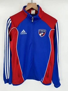 Vintage adidas FC Dallas MLS Mens Training Full Zip Jacket Size Small - Picture 1 of 8
