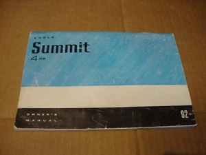 1992 Eagle Summit 4 door Owners Manual original - Picture 1 of 4