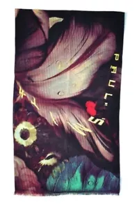 Paul Smith Mainline Mens “New Masters” Print Wool Scarf Embroidered Detail BNWT - Picture 1 of 6