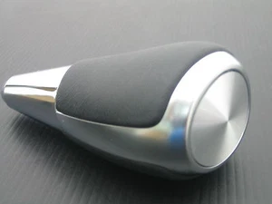 MIT Toyota Corolla 08-13 Gear Shift knob Black leather chrome Silver-Automatic - Picture 1 of 4