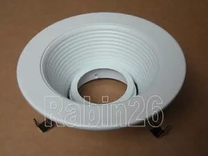 4" CEILING RECESSED CAN LIGHT STEP TRIM BAFFLE MR16 12V WHITE - Picture 1 of 3
