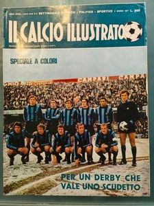 CALCIO ILLUSTRATO N 8° MARZO 1971 INTER SQUADRA MILAN SQUADRA STELLA RIVERA - Picture 1 of 3