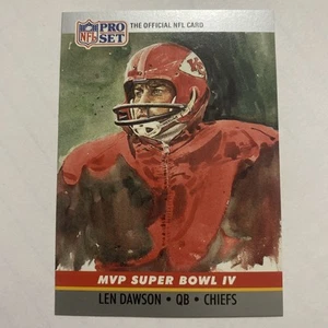 Len Dawson 1990 Pro Set Super Bowl IV MVP #4 • Kansas City Chiefs HOF - Picture 1 of 10