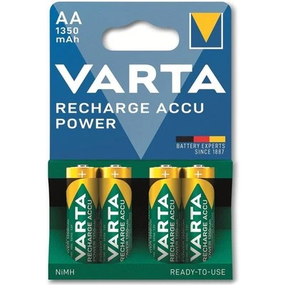 [56746 101 404] Varta Pack 4 Piles RECHARGE ACCU Power 1350 mAH AA Mignon NiMH - Photo 1/2