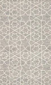 Handgeknüpfter Wollspalier Vorleger 5x8 Grau Allover Orientalisch Handgetuftet Teppich - Bild 1 von 9