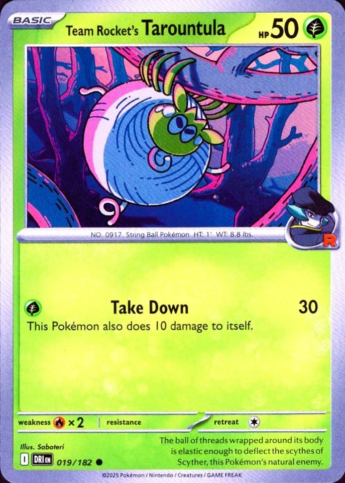 Team Rocket’s Tarountula 019/182 Paradox Rift Pokémon Card NM - Image 1 of 1