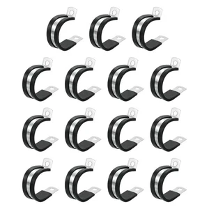 Abrazadera de cable de 1-1/4" (32 mm), 304 acero inoxidable goma acolchada 15 piezas - Imagen 1 de 6