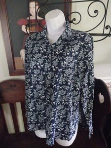 CAMISA JERSEY J.CREW CIERVO ÁRBOLES BOLSILLO FRONTAL MUJER TALLA 10 ¡Leer!! - Imagen 1 de 8