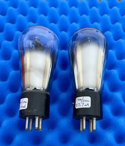 DUE tubi aspirazione a globo Radiotron UX245 Micromhos & mA testati/RVC CANADA/rattle - Foto 1 di 12