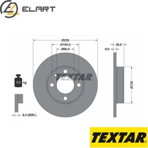 2x BRAKE DISC 92009303 FOR AUDI 80/B1/B2 100/C1 50 VW GOLF/II/Van POLO/III 1.6L - Picture 1 of 8