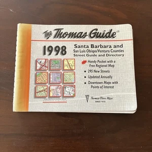 1998 Thomas Guide Santa Barbara SLO Ventura Map Guide - Picture 1 of 13