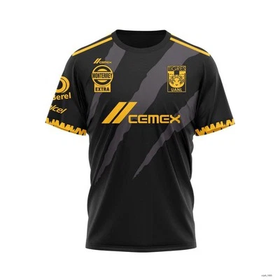 UNBRANĐED Personalized Liga MX Tigres UANL Shirt 3D Third Kits 2021-2022
