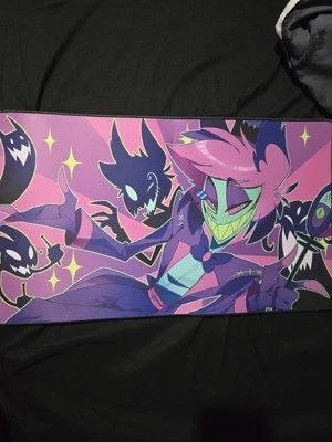 2021 Hazbin Hotel NEON ALASTOR Official Playmat Vivziepop Retired - Imagem 1 de 4