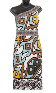 DIANE von FURSTENBERG One-Shoulder Dress Silk Size 6 - Picture 1 of 6
