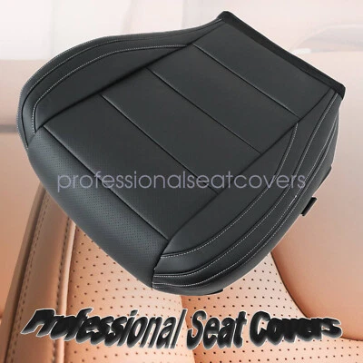 Cubierta de asiento de cuero negra ébano para Ford Mustang GT 2015-2023 inferior del conductor Foto 1 de 4