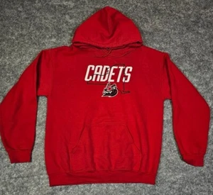 Hilton Cadets Hoodie Men's M Medium Red Graphic Pullover Sweatshirt Hoodie - Picture 1 of 4