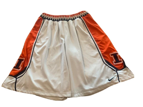 Nike Illinois Fighting Illini Basketball Shorts Mens 2XL Orange White NCAA Cover