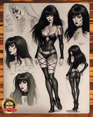 Elvira - Drawing and Painting - Metal Sign 11 x 14 - Image 1 of 4