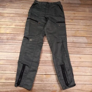 Vintage Bugle Boy 29M Countdown Parachute Pants Gray With Black Zippers - Picture 1 of 12
