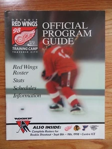 1998 DETROIT RED WINGS vs ST LOUIS BLUES Training Camp Program STEVE YZERMAN - Picture 1 of 3