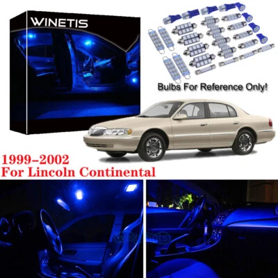 For 1999 - 2002 Lincoln Continental LED Lights Interior Package Kit BLUE 14Pcs - Image 1 of 4