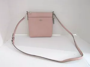 Bandolera o bolso de hombro COACH de cuero texturizado rosa en muy buena condición - Imagen 1 de 9