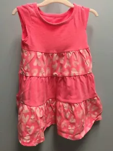 Adorable Vestido Sin Mangas Circo Rosa Corazones 2T - Imagen 1 de 3