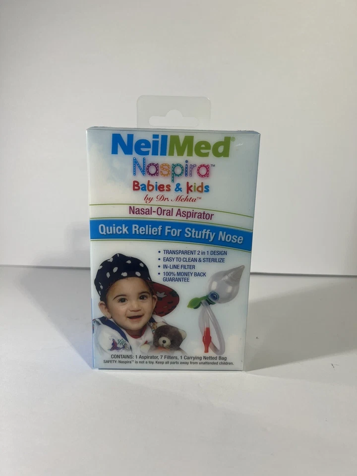 *NeilMed Naspira Nasal - ORAL ASPIRATOR Relief STUFFY NOSE SINUS Babies Kids - Image 1 of 4