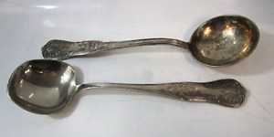 Silver Plate Soup Ladles 30 cms  marked as ARG.800.X