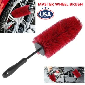 Long Wheel Brush Car Bendable Wash Tool Cleaning Brush Tire Rims Spokes 18" USA - Picture 1 of 14