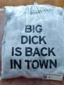 Danny Duncan Big Dick Is Back In Town Hoodie Men's Small Gray NEW - Picture 1 of 1