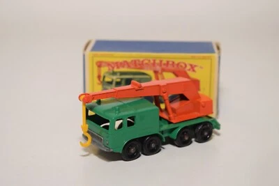 Camión grúa B8 1:60 3 pulgadas 3 pulgadas caja de cerillas Lesney 30 8 ruedas verde naranja sin usar, en caja Foto 1 de 4