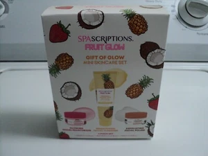 SpaScriptions Fruit Glow Mini Skincare Set 3 Pieces Facial Moisturizer Cleanser - Picture 1 of 2