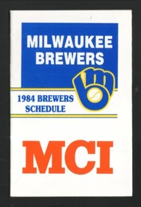 Milwaukee Brewers--1984 Pocket Schedule--MCI - Picture 1 of 2