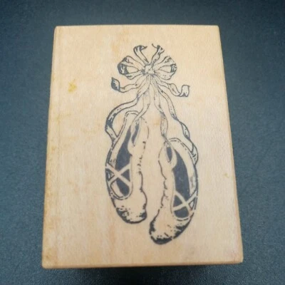 PSX BALLERINA BALLET SLIPPERS SHOES Rubber Stamp D-269 - Image 1 of 3