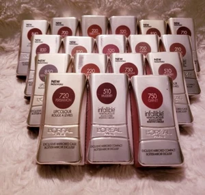 L'OREAL Infallible Never Fail Lip Colour, Original Mirror Compact CHOOSE COLOR - Picture 1 of 40