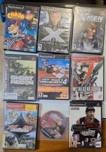 PS2 Game+Case 9 pc LOT - X-men, Crash, Ghost, Tekken 4, NBA 2K3 and More Titles - Picture 1 of 8