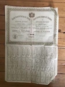 RARE = Société Générale Italienne des TELEPHONES (ITALIE) 1881 (G4) - Foto 1 di 1