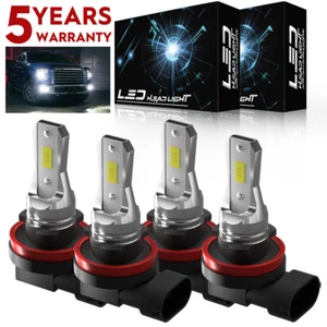 For Chevy Impala 2006-2013 H11 LED Headlight Bulbs High&Low Beam Combo Kit 6000K - Picture 1 of 10