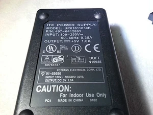 I.T.E.UP01011050B 497-0412863 5V 1.0A AC/DC Adapter 15-1 - Picture 1 of 4