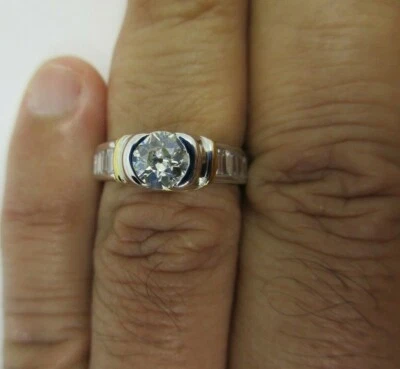 Vintage CARESSA 14K Gold Engagement Ring Center Old Mine Cut=.85 F-VS2 Value=14K - Image 1 of 4