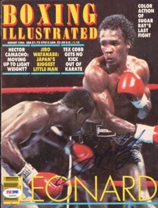 Sugar Ray Leonard Autographed Boxing Illustrated Magazine Cover PSA/DNA #S49242 - Picture 1 of 2