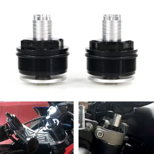 Tapa de horquilla de precarga CNC del mercado de repuestos apta para Harley FXDB Dyna Street Bob 2006-2017 - Imagen 1 de 14