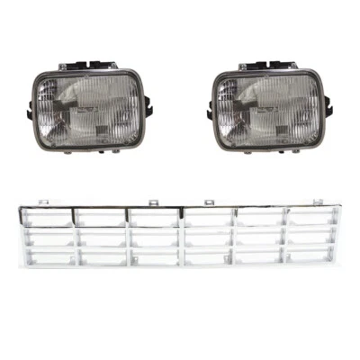 Conjunto de rejilla cromada + kit de faros para Dodge D150 D250 D350 D400 1981-1985 Foto 1 de 4