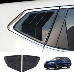 Para Nissan Rogue 2014-2020 Brillo Negro Ventana Lateral Cubierta Obturador Borde Tapa - Imagen 1 de 9